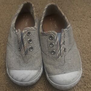 TOMS Kids Gray Canvas Sneakers